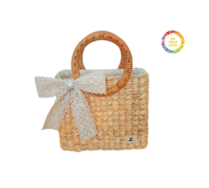 กระเป๋าถือลายใบไม้ทอมือระดับพรีเมี่ยมกระเป๋าถือแฟชั่นทำมือวัยรุ่นของขวัญที่มีความหมายสำหรับผู้หญิง - Product Image 1