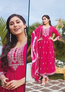 Pure Cotton Nayra Cut avec du fil Work Ready Made collection kurti pour femme - Product Image 6