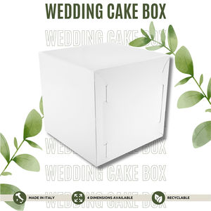 Hecho en Italia Caja de boda de cartón cuadrada desechable de lujo Caja de diseño de pastel Diferentes tamaños Listo para enviar - Product Image 2