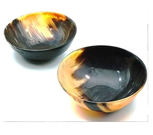Cuerno de búfalo natural Rústico Moderno Oval Formas redondas Cuerno Plato de afeitar Hecho EN LA India - Product Image 5