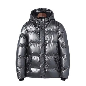 Plus Size Men's Casual Waterproof <b>Soft</b> <b>Shell</b> Thick <b>Hooded</b> Quilted <b>Jacket</b> Stand Collar Zipper Closure High Street Style OEM - Product Image 6