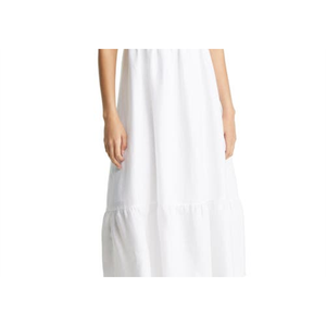 Abito in Lino Lucila con Volant For Reformation, Casual Bianco con Colletto Quadrato e Vita Naturale, Traspirante e di Tendenza, Taglia XS per il Giorno - Product Image 3