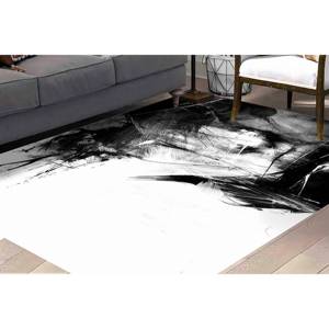 Tapis d'art abstrait pour femme : Tapis d'appoint moderne antidérapant, tapis en chenille - Product Image 5