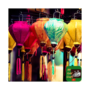 Linternas de seda hechas a mano coloridas de Vietnam: linternas decorativas de primera calidad para eventos de Año Nuevo chino y festivales - Product Image 4