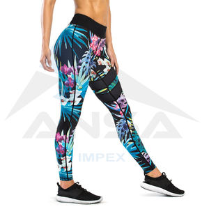 Conjunto de mallas de Yoga de invierno de cintura alta para mujer Diseño impreso por sublimación personalizada Última moda - Product Image 3