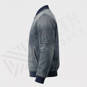 Veste en jean surdimensionnée à manches longues pour femme, personnalisable en gros, OEM, basique, boutonnée, avec poches, grande taille, mode automne-hiver - Product Image 3