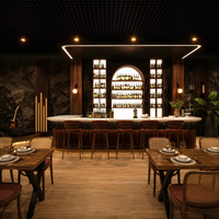 Kommerzielles Halbrund-Restaurant-Sofa-Set Luxuriöse Samt-Sitzbank Runde Metall-Esstische und -Stühle für Hotel und Café