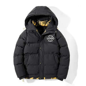 Fabricante 2023 OEM acolchado negro Unisex diseñador invierno con capucha burbuja bombardero de talla grande al por mayor chaqueta personalizada Puffer abrigo para hombre con logotipo personalizado - Product Image 4