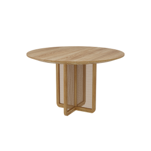 Table de salle à manger en bois de teck massif et rotin personnalisé fabriqué en Indonésie pour salle à manger meubles de maison - Product Image 6