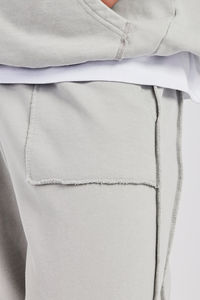 Nouveauté Pantalon de survêtement décontracté pour homme en toile 100% coton Coupe ample Jambes larges Couleur unie Poids lourd Écologique - Product Image 5