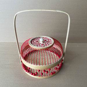 Multi-Function <b>Bamboo</b> Storage Basket with Handles Folk Art Craft Handmade China Origin VGREENART - Product Image 6