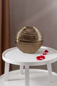 Decorative Aluminum Chisel Texture <b>Vase</b> Hand-crafted Flower <b>Vase</b> for Home Decor Decorative Metal <b>Vase</b> Pot Steel <b>Gold</b> Modern - Product Image 5