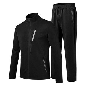 Conjunto Deportivo Ligero, Cómodo, Ajustado, Transpirable, del Mejor Proveedor, Chaqueta y Pantalones con Cremallera Personalizados para Hombre, para Todas las Temporadas - Product Image 1