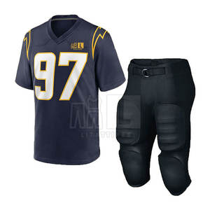 Material de secado rápido Uniforme de fútbol americano de poliéster personalizado OEM de alta calidad - Product Image 1