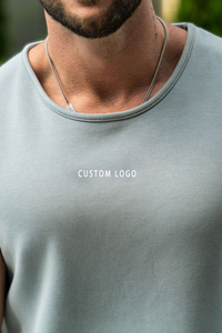 OEM Logo personnalisé en gros hommes gym stringer débardeurs muscle sec débardeur fit corset blanc fitness débardeur - Product Image 5