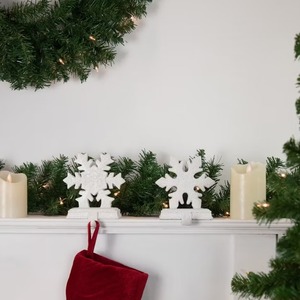 Modern Sleek Black Metal <b>Christmas</b> Stocking Holder <b>Tree</b> <b>Stand</b> for Fireplace Mantel Holiday Decorative Hanging Organizer - Product Image 6