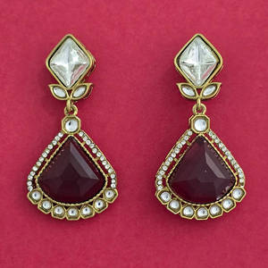 Indo Western Classic <b>Chandelier</b> <b>Earrings</b> with Mehndi Plating Artifical Jewellery Exporter in India <b>Fashion</b> Accessory - Product Image 4