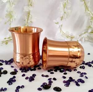 Durable copper drinking <b>glass</b> made from 100 percent pure copper perfect for enhancing water quality and wellness rituals - Product Image 2
