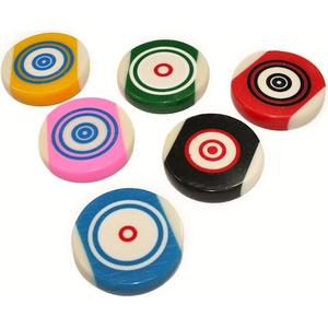 Diseño único artístico Carrom Striker plástico de colores brillantes para colección de juegos de mesa para productos de exportación de torneos indios - Product Image 3