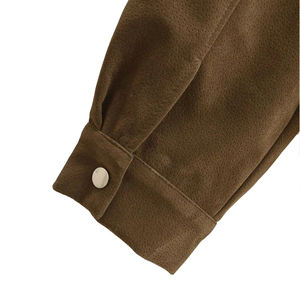 Veste de moto réversible imperméable en PU pour homme, modèle 2026, best-seller, séchage rapide, col zippé, marron, style streetwear - Product Image 5