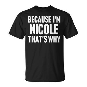 T-shirt Nicole personalizzabile con nome, T-shirt promozionale personalizzabile con design unico - Product Image 1