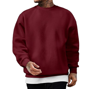 Sweat-shirt à col rond pour homme, coupe ample, couleur unie, manches longues, impression personnalisée en usine, fabriqué au Bangladesh - Product Image 1