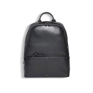 Mochila de cuero genuino personalizada, diseño minimalista con bolsillo frontal, bolsa de viaje y portátil de lujo - Product Image 1