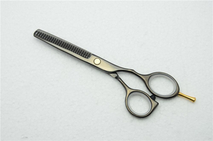 Tijeras de corte de pelo de peluquero con mango de cerámica, cuchillas de afeitar afiladas de acero inoxidable, herramienta de belleza de peluquería de punta roma - Product Image 3