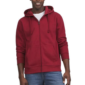Sudaderas con capucha de gran tamaño con cremallera completa de alta calidad y logotipo con estampado de abullonado, Chaqueta de algodón de rizo con cremallera, sudaderas con capucha para hombre, fabricante de ropa - Product Image 3