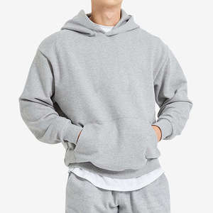 Sweat à capuche décontracté en molleton français pour homme, avec logo personnalisé, en coton tissé, surdimensionné, doublé et respirant, idéal pour l'hiver - Product Image 3