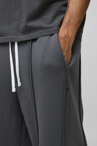 กางเกงสเวตแพนท์ผู้ชายทรงตรงขาบาน ผ้าแคนวาสเนื้อหนา 100% ผ้าฝ้าย คุณภาพสูง ผลิตตามสั่ง พร้อมป้ายกำกับสั่งทำ ขายส่ง - Product Image 2