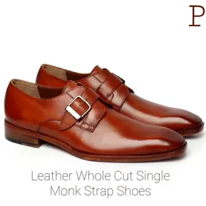 Sistema de correas dobles, correas de monje de cuero, zapatos de vestir, diseño de lujo, punta redonda, uso superior de oficina, zapatos Premium de otoño para hombre con estilo - Product Image 6