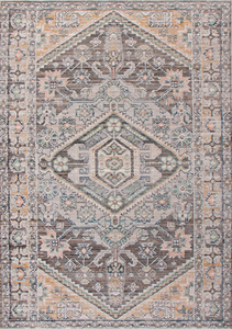 Tapis tissé à la machine LORAVEN Heritage Cross Weave, motif géométrique vintage, écologique, résistant aux taches, à poils ras, toucher coton - Product Image 5