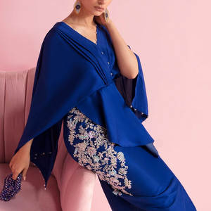 ชุดเดรสปาร์ตี้ผู้หญิงสไตล์ปากีสถาน สีพื้น ปักลาย คุณภาพสูง ระบายอากาศได้ดี สวมใส่สบาย / ออกแบบชุดเดรสยาวระดับเข่าของคุณเอง - Product Image 5