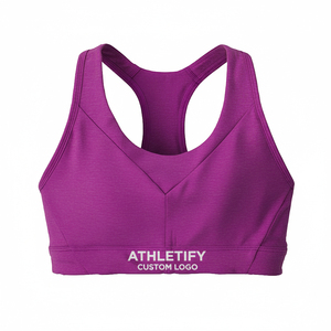 Soutien-gorge de sport uni pour femmes, vêtements de sport confortables et offrant un bon maintien pour la salle de sport, le yoga, la course à pied et l'entraînement physique. - Product Image 1