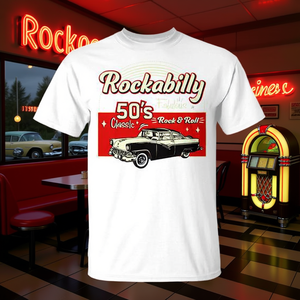 Camiseta promocional vintage estilo rockabilly, sock hop, años 50, música doo-wop - Product Image 3