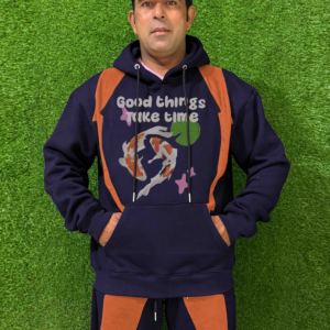 ชุดเซ็ทเสื้อฮู้ดและกางเกงจ็อกเกอร์ยืดหยุ่นแบบยูนิเซ็กซ์ สไตล์สตรีทแวร์ ลายเรียบ สีพื้น สำหรับฤดูหนาว ชุดลำลอง 2 ชิ้น กางเกงคาร์โก้ ไซส์พลัส 100% - Product Image 5