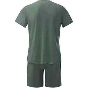 Conjuntos de pantalones cortos informales para hombre, novedad de verano al por mayor, camiseta de manga corta, pantalones cortos, conjunto de chándal liso, ropa de marca para hombre, conjunto de 2 piezas - Product Image 5