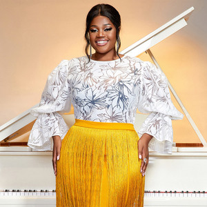 2024 col rond manches longues évasées Floral <span class=keywords><strong>voir</strong></span> à travers les femmes Blouses - Product Image 1