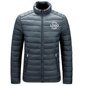 Fabricant Logo personnalisé Veste en duvet rembourrée Veste matelassée d'hiver légère à fermeture éclair avec capuche détachable - Product Image 3