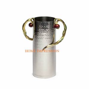 Floreros grandes de aluminio altos, cubiertos hechos a mano, diseño único, decoración lujosa para el hogar y dormitorio, floreros y maceta - Product Image 2