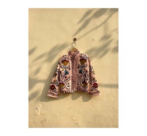 Màu Be chần bông suzani thêu tay áo khoác cho phụ nữ Phù Dâu Áo khoác mùa đông Kimono áo choàng quà cưới - Product Image 1