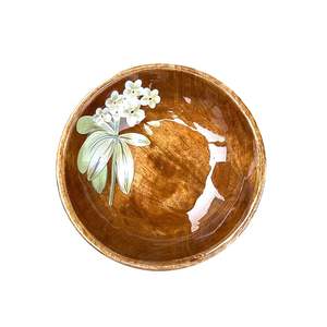 Bol en bois imprimé artistique pour servir des fruits et des salades, bol en bois imprimé écologique pour un usage quotidien à faible coût - Product Image 3