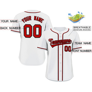 T-shirt de baseball personnalisé en maille, sweat-shirt, logo brodé personnalisé, nom, numéro, adultes, unisexe, col rond, baseball respirant - Product Image 2