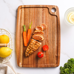 Planche à découper en bois d'acacia de haute qualité 2025, planche à charcuterie pour servir le fromage, pour la cuisine, pour hacher - Product Image 3