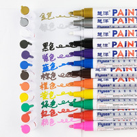 Marqueur permanent à peinture à base d'huile Flysea FS-110, 12 couleurs, imperméable, durable