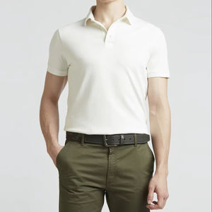 Venta al por mayor 100% algodón de los hombres para camisetas de polo nuevo Casual patrón sólido de color personalizado de manga corta antiarrugas - Product Image 1