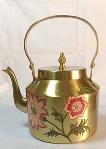 Indian Handcrafted Floral Printed Pure Copper <b>Water</b> <b>Bottle</b> Leakproof <b>Metal</b> Drinkware <b>Bottle</b> for Wellness & Home Gift - Product Image 5