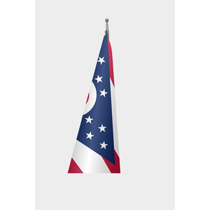 Custom Digital-Printed Ohio Indoor <b>Flag</b> with Aluminum <b>Pole</b> & Cloth or Silk Material - Product Image 3