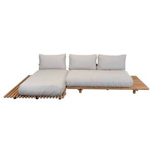 Minimlistic <b>Outdoor</b> Furniture Set Platform <b>Sofa</b> with Chaise Lounge Sticks - Product Image 1